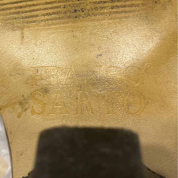 Sz 10 Franco Sarto Black Patent Leather Strappy Heeled Sandals - Picture 11 of 13